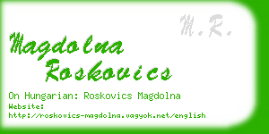 magdolna roskovics business card